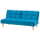 Beliani Sofa Bed 3 Seater SILJAN Fabric Sea Blue 4