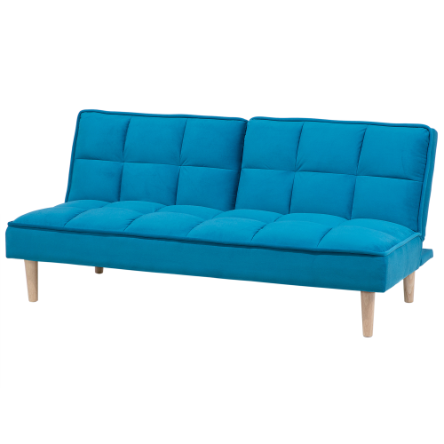 Beliani Sofa Bed 3 Seater SILJAN Fabric Turquoise 1