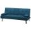 Beliani Sofa Bed 3 Seater ROXEN Fabric Blue 4