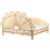 Beliani Bed Rattan FLORENTINE 180 x 200 cm (EU Super King) Light Brown 6