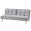 Beliani Sofa Bed 3 Seater SILJAN Fabric Light Grey Grey 4