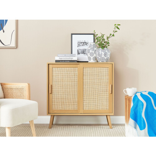 Beliani Cabinet HODGEN Light Brown 1