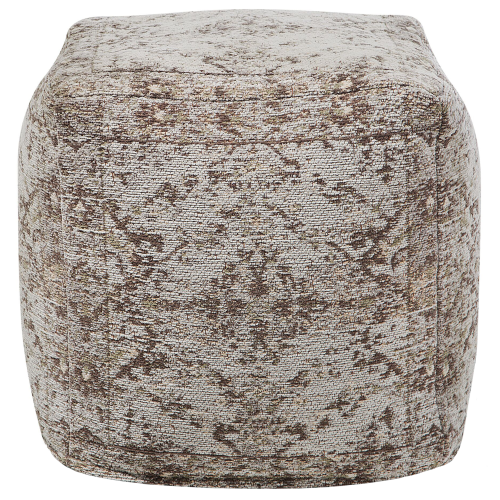 Beliani Pouffe MEERUT Cotton Taupe 1