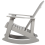 Beliani Garden Rocking Chair ADIRONDACK Light Grey 4