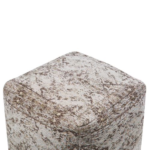 Beliani Pouffe MEERUT Cotton Taupe 2