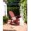 Beliani Garden Rocking Chair ADIRONDACK Red 2