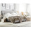 Beliani Bed Fabric LA ROCHELLE 180 x 200 cm (EU Super King) Light Grey 2