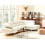 Beliani Corner Sofa 5 Seater NORREA Faux Leather White Left Hand 2