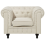 Beliani Armchair CHESTERFIELD Fabric Beige 4