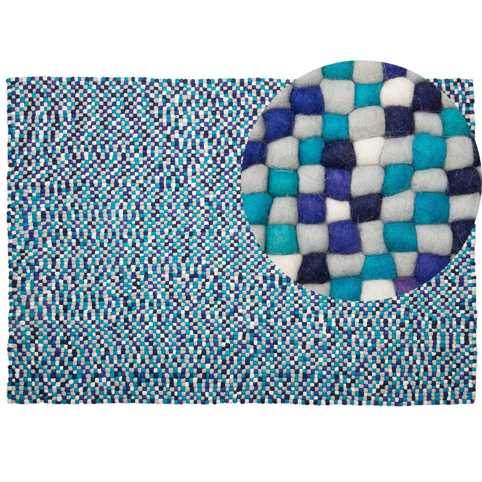 Rug AMDO Navy Blue 160 x 230 cm Wool