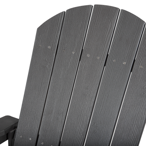 Beliani Garden Rocking Chair ADIRONDACK Dark Grey 2