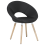 Beliani Set of 2 Dining Chairs ROSLYN Fabric Black 3