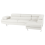 Beliani Corner Sofa 5 Seater NORREA Faux Leather White Left Hand 4