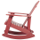 Beliani Garden Rocking Chair ADIRONDACK Red 4