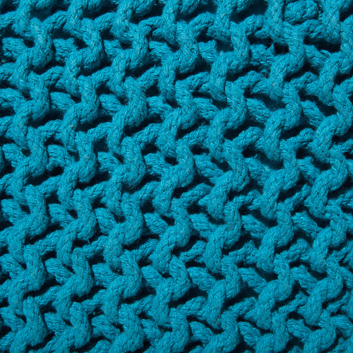 Beliani Pouffe CONRAD Cotton Turquoise 2