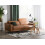 Beliani Sofa 3 Seater NARWIK Leather Golden Brown 2