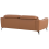Beliani Sofa 3 Seater NARWIK Leather Golden Brown 4