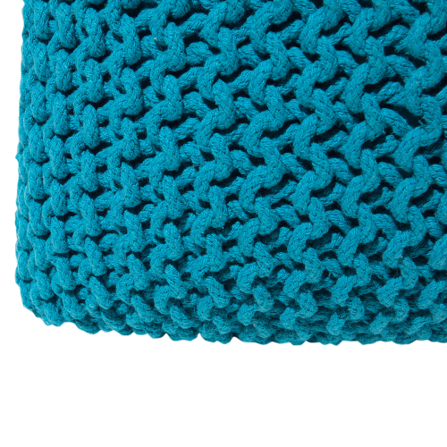 Beliani Pouffe CONRAD Cotton Turquoise 1