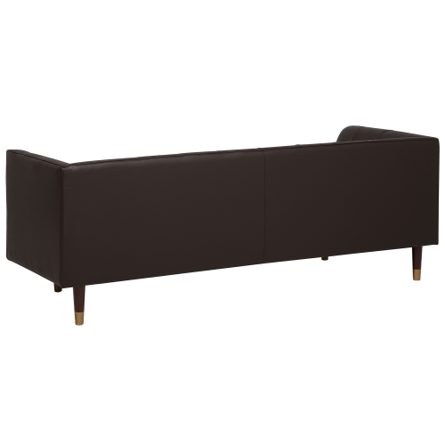 Beliani Sofa 3 Seater BYSKE Leather Dark Brown 2