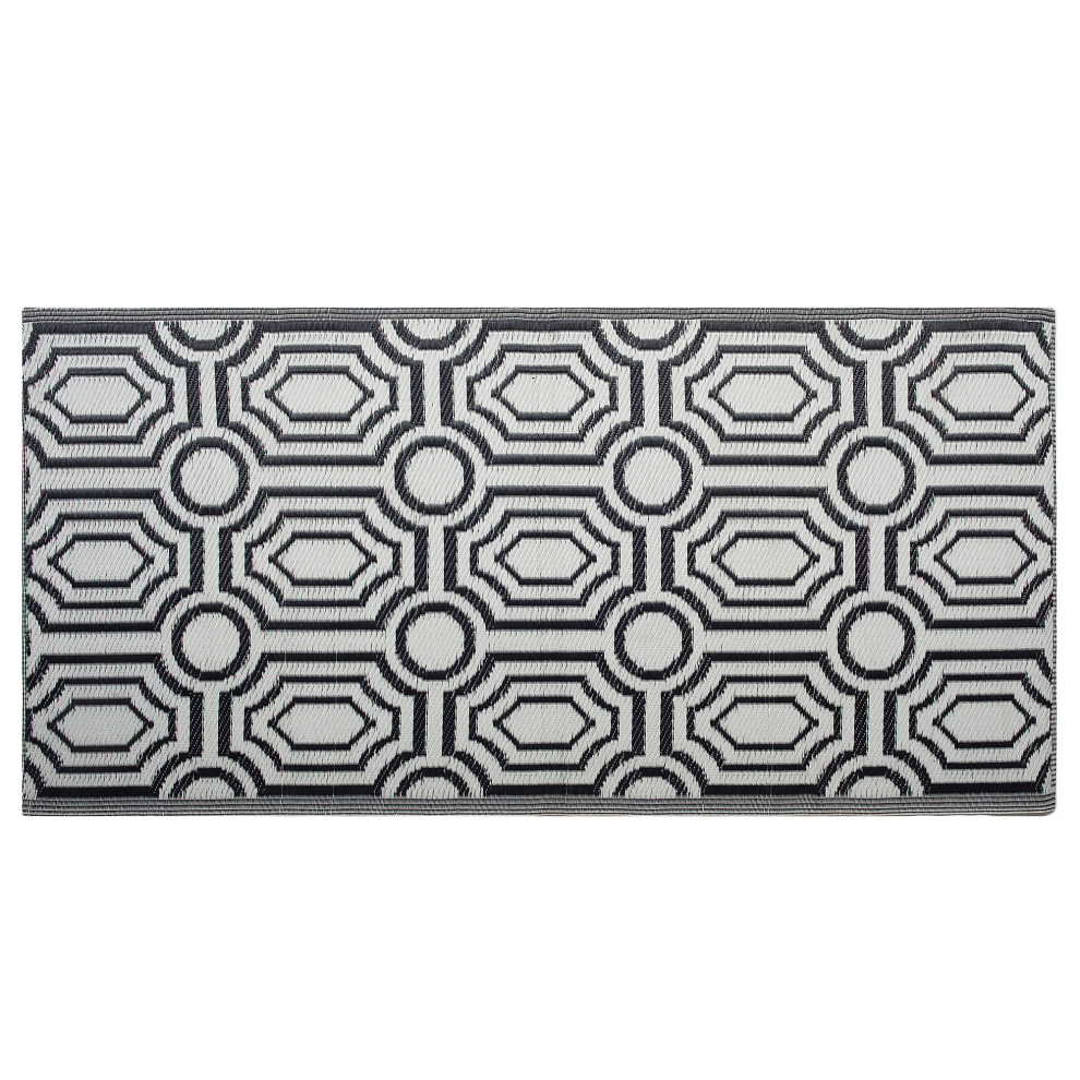 Outdoor Rug BIDAR Black 90 x 180 cm Reversible