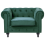 Beliani Armchair CHESTERFIELD Velvet Green 4