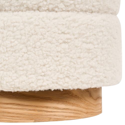 Beliani Storage Pouffe OGDEN Boucle White 1