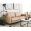 Beliani Sofa 3 Seater SAVALEN Faux Leather Beige 6