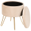Beliani Storage Pouffe SILAS Velvet Light Beige 5