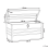 Beliani Storage Box CEBROSA 132 cm 62 cm Metal Graphite Grey 5