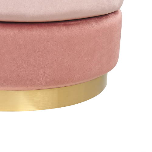 Beliani Pouffe LOUIN Velvet Pink 2