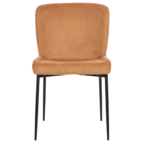Beliani Set of 2 Dining Chairs ADA Fabric Orange 2