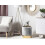 Beliani Pouffe SOPHIA Velvet Light Grey 2