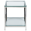 Beliani Side Table AUDET Tempered Glass Silver 4
