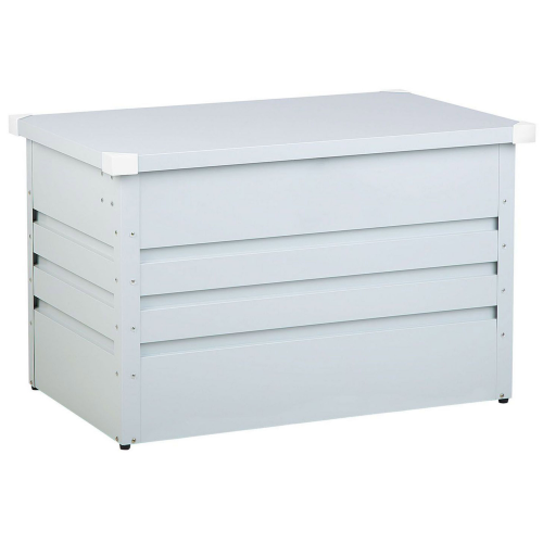 Beliani Storage Box CEBROSA 100 cm 62 cm Metal Light Grey 1