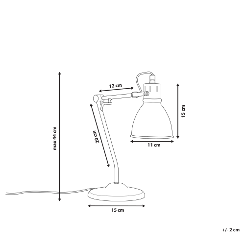 Beliani Desk Lamp MONSAN Adjustable Metal Brass 2
