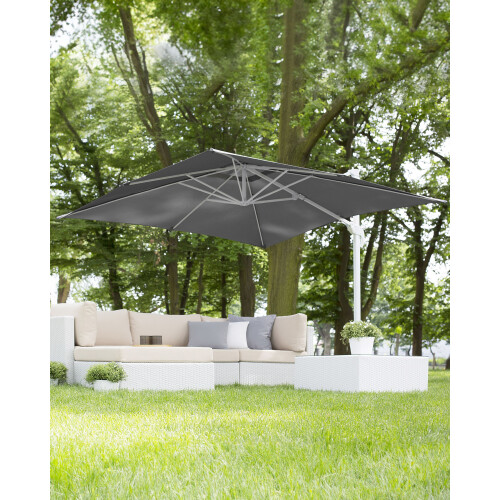 Beliani Cantilever Parasol 250 cm MONZA Dark Grey 1
