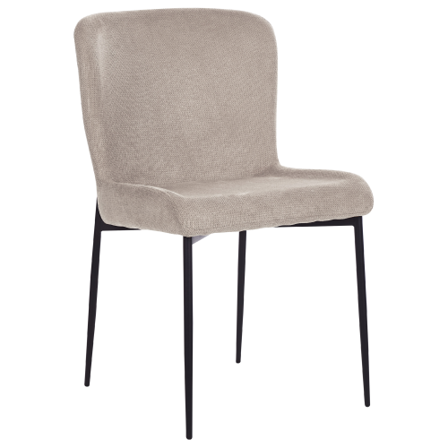 Beliani Set of 2 Dining Chairs ADA Fabric Taupe 2