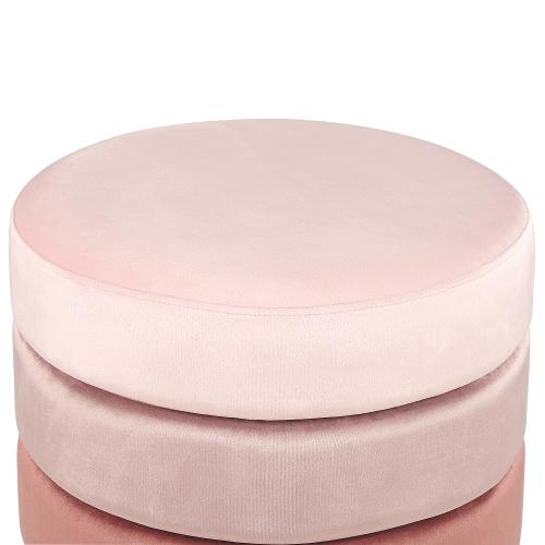 Beliani Pouffe LOUIN Velvet Pink 1