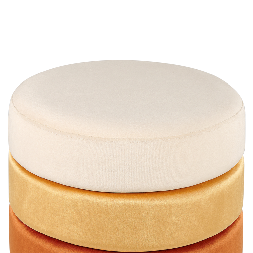 Beliani Pouffe LOUIN Velvet Orange 1