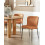 Beliani Set of 2 Dining Chairs ADA Fabric Orange 2