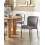 Beliani Set of 2 Dining Chairs ADA Fabric Dark Grey 2