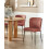 Beliani Set of 2 Dining Chairs ADA Fabric Brown 2