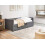 Beliani Trundle Bed Fabric LIBOURNE 90 x 200 cm (EU Single) Dark Grey 2