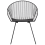 Beliani Set of 2 Dining Chairs AURORA Metal Black 3
