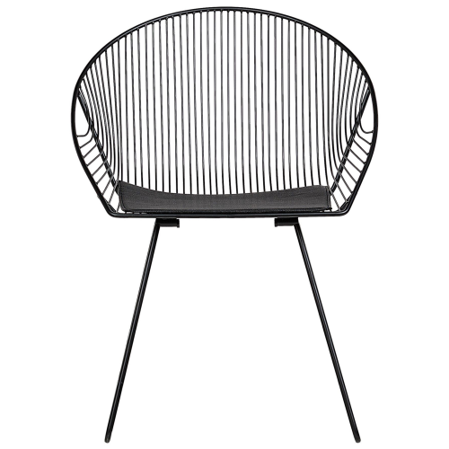 Beliani Set of 2 Dining Chairs AURORA Metal Black 2