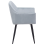 Beliani Set of 2 Dining Chairs JASMIN Velvet Light Grey 2