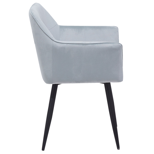Beliani Set of 2 Dining Chairs JASMIN Velvet Light Grey 1