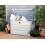 Beliani Storage Box CEBROSA 100 cm 62 cm Metal Light Grey 3
