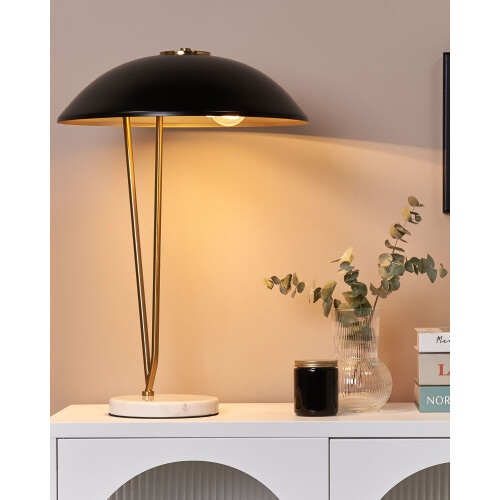 Beliani Table Lamp DANTO Metal Black 1