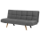 Beliani Sofa Bed 2 Seater INGARO Fabric Dark Grey 4
